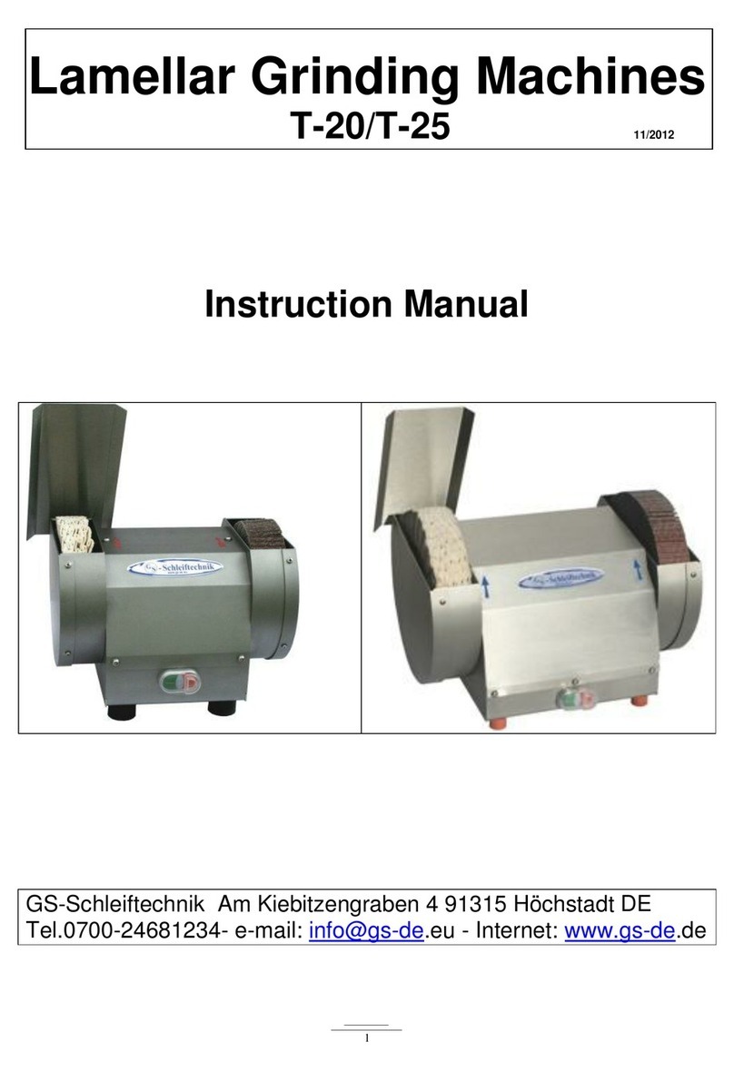 GS-Schleiftechnik T-20 User manual