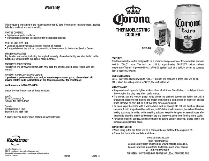 Koolatron Corona COR-06 User manual