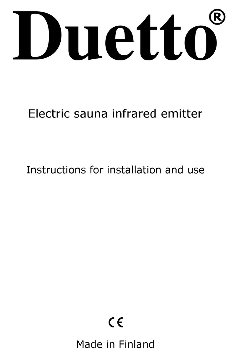 SAUNAKESKUS Duetto Instructions for installation and use