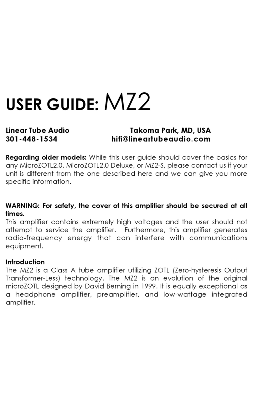 Linear Tube Audio MZ2 Series user guide