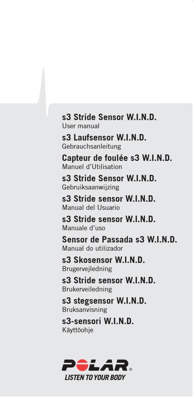Polar Electro s3 Stride Sensor user manual