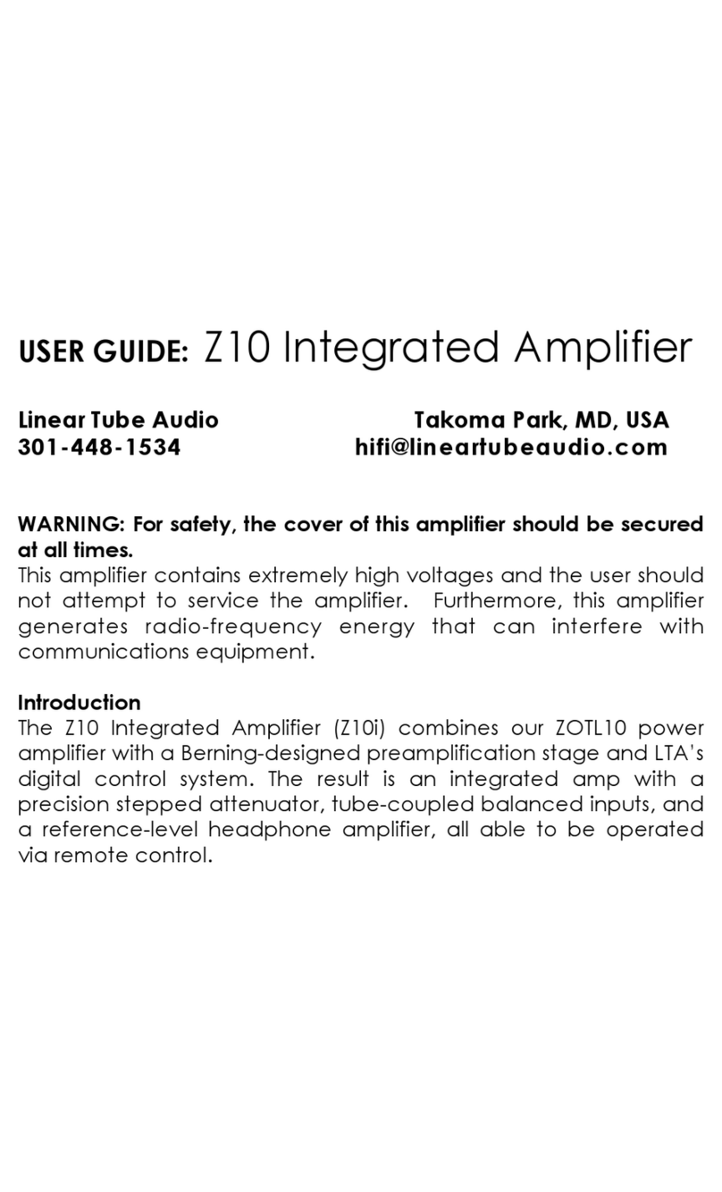 Linear Tube Audio Z10 Series user guide