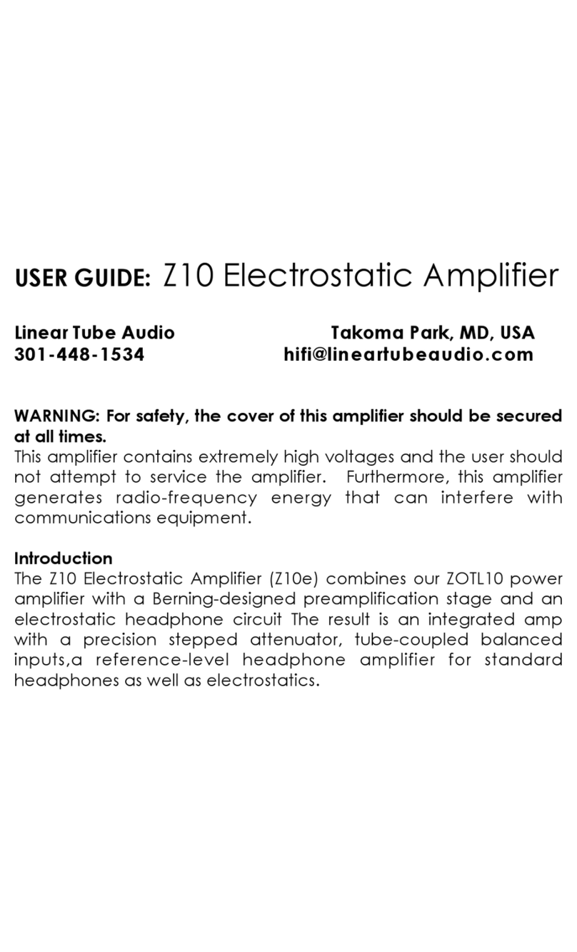 Linear Tube Audio Z10 Seriers user guide
