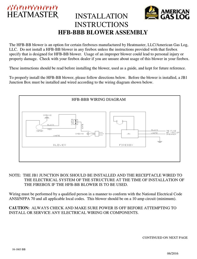 Heatmaster HFB-BBB installation instructions Heatmaster HFB-BBB installation instructions