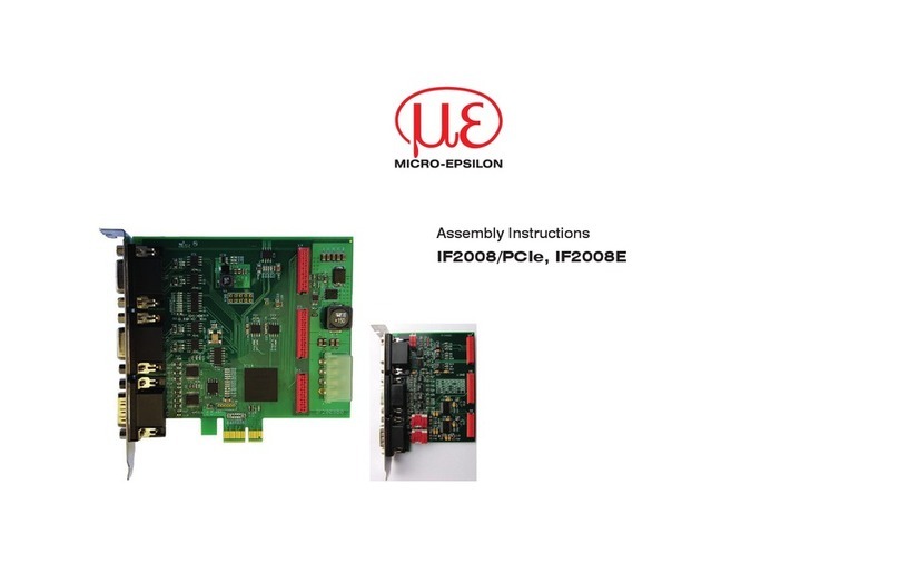 MICRO-EPSILON IF2008/PCIe Assembly instructions