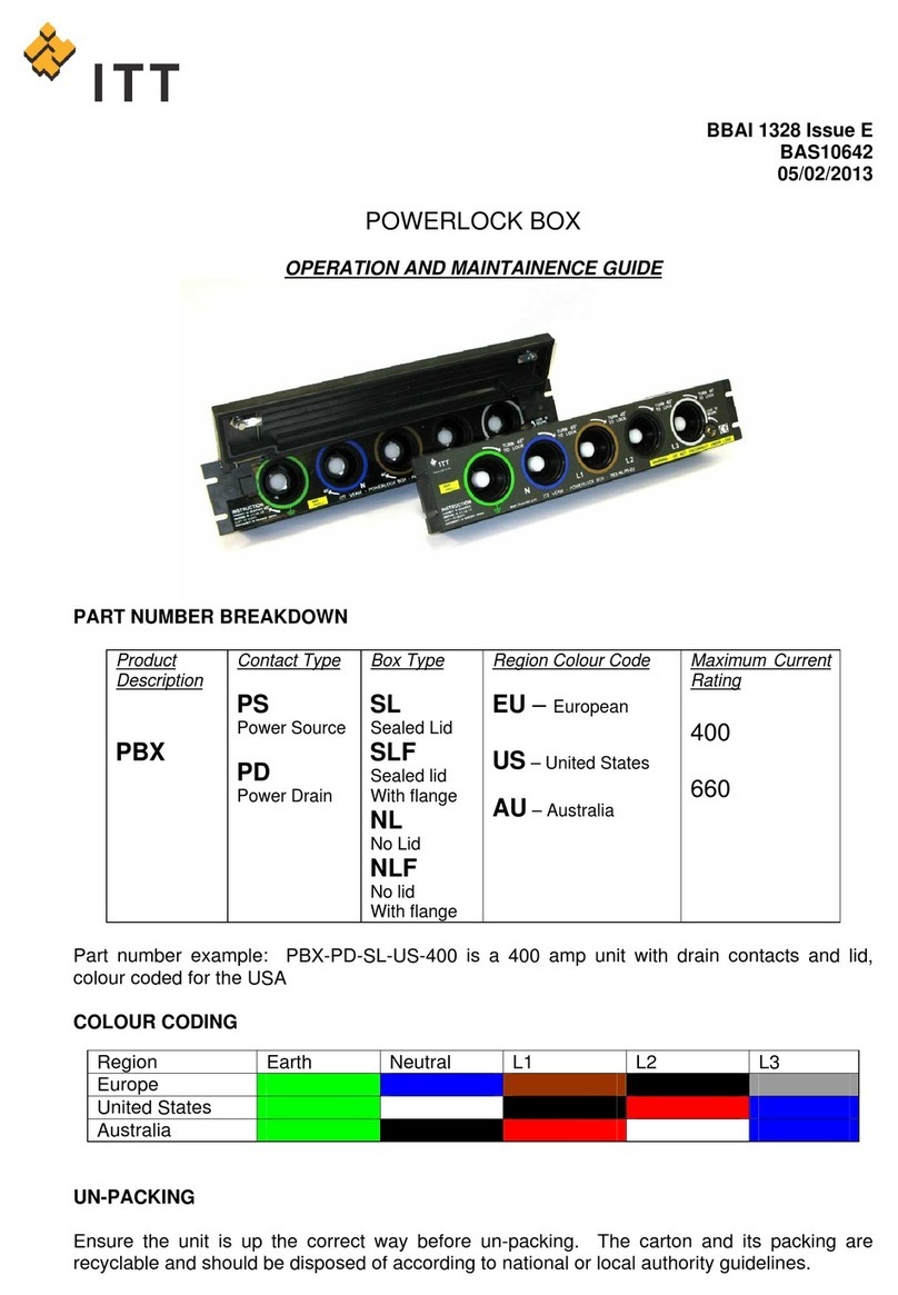 ITT POWERLOCK BOX Operation and maintenance guide ITT POWERLOCK BOX Operation and maintenance guide