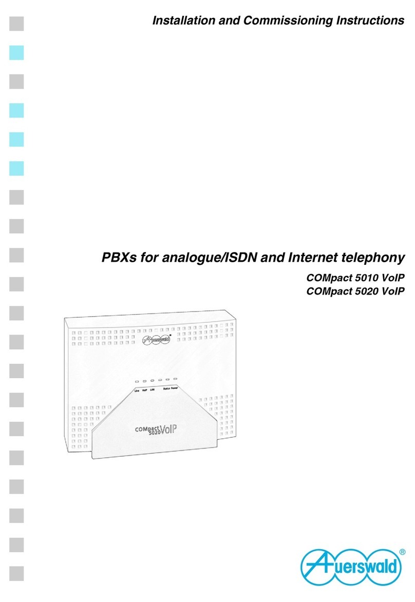 Auerswald COMpact 5010 VoIP Installation and commissioning instructions