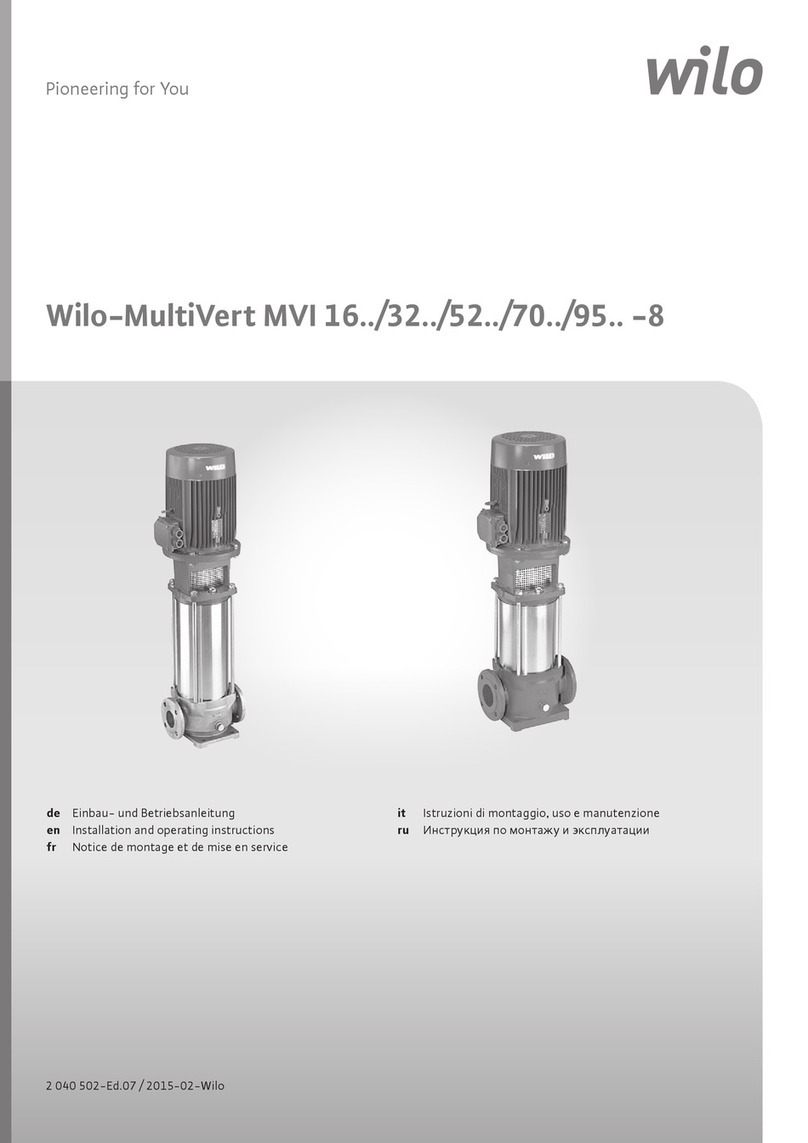 Wilo MultiVert MVI 16 Series User manual Wilo MultiVert MVI 16 Series User manual