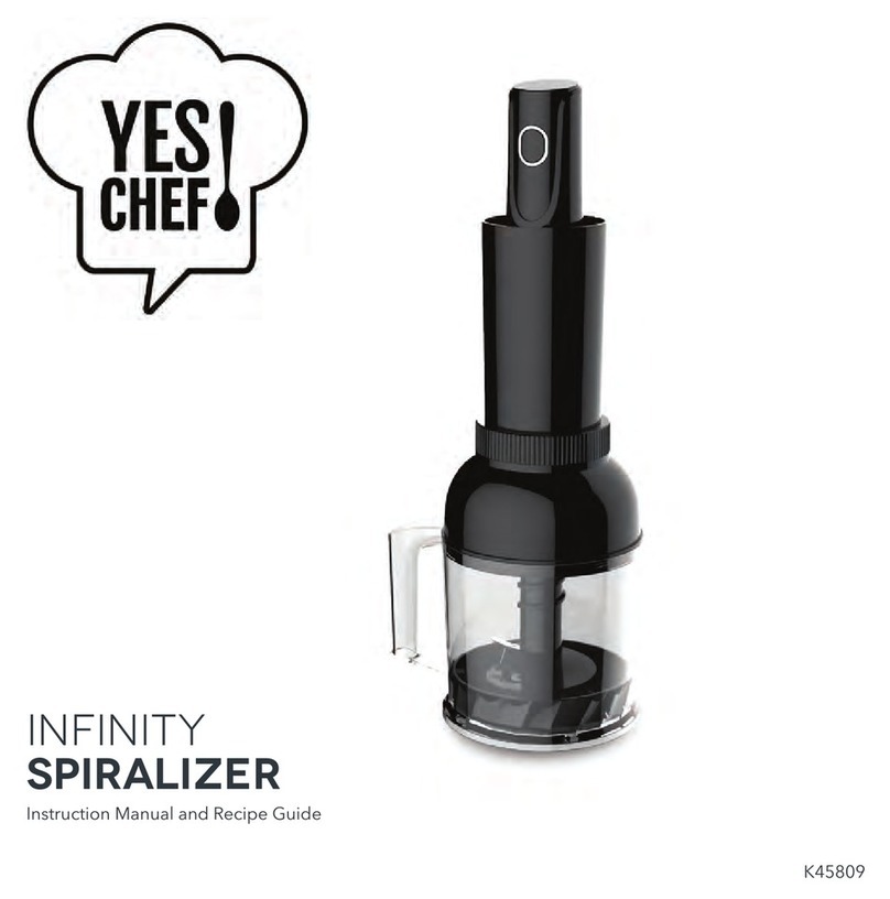 Storebound Yes Chef! Infinity Spiralizer K45809 Instruction manual and recipe guide Storebound Yes Chef! Infinity Spiralizer K45809 Instruction manual and recipe guide