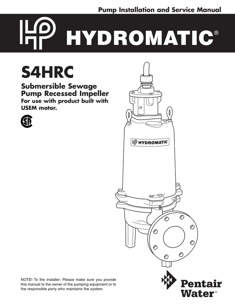 Pentair Pool Products Hydromatic S4HRC Service manual