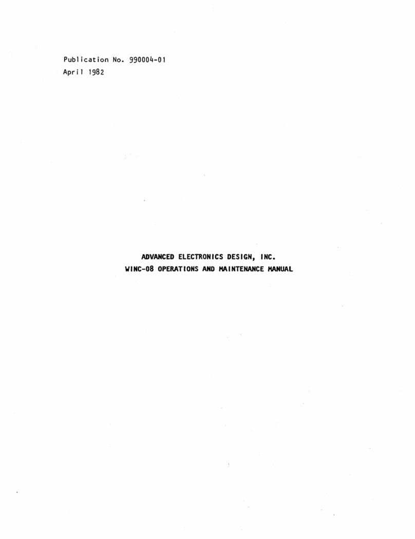 Advanced Electronics Design WINC-08 Operation and maintenance manual Advanced Electronics Design WINC-08 Operation and maintenance manual