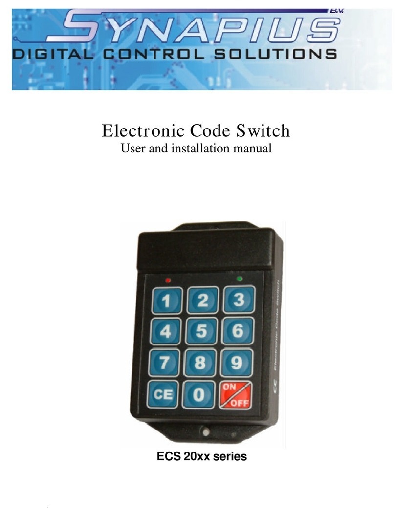 Synapius ECS 20 Series User and installation manual