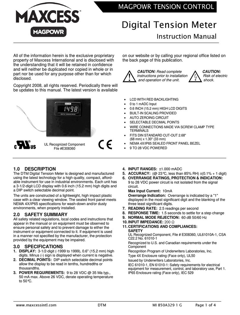 Maxcess MAGPOWR DTM instruction manual