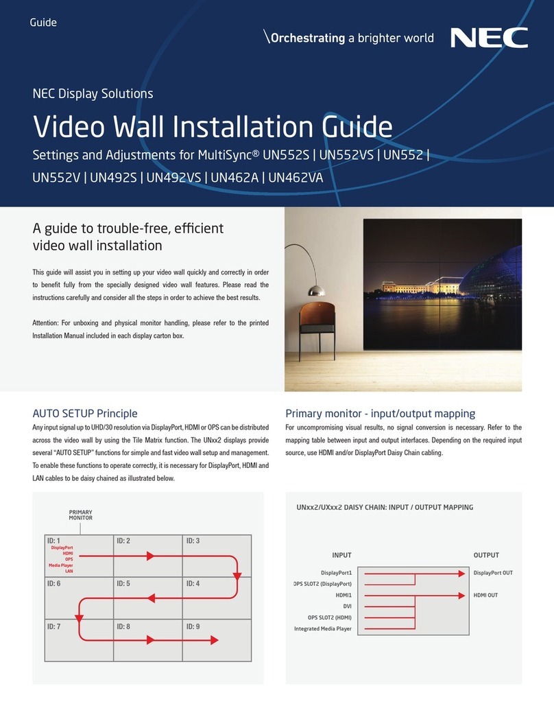 NEC MultiSync UN552VS User manual