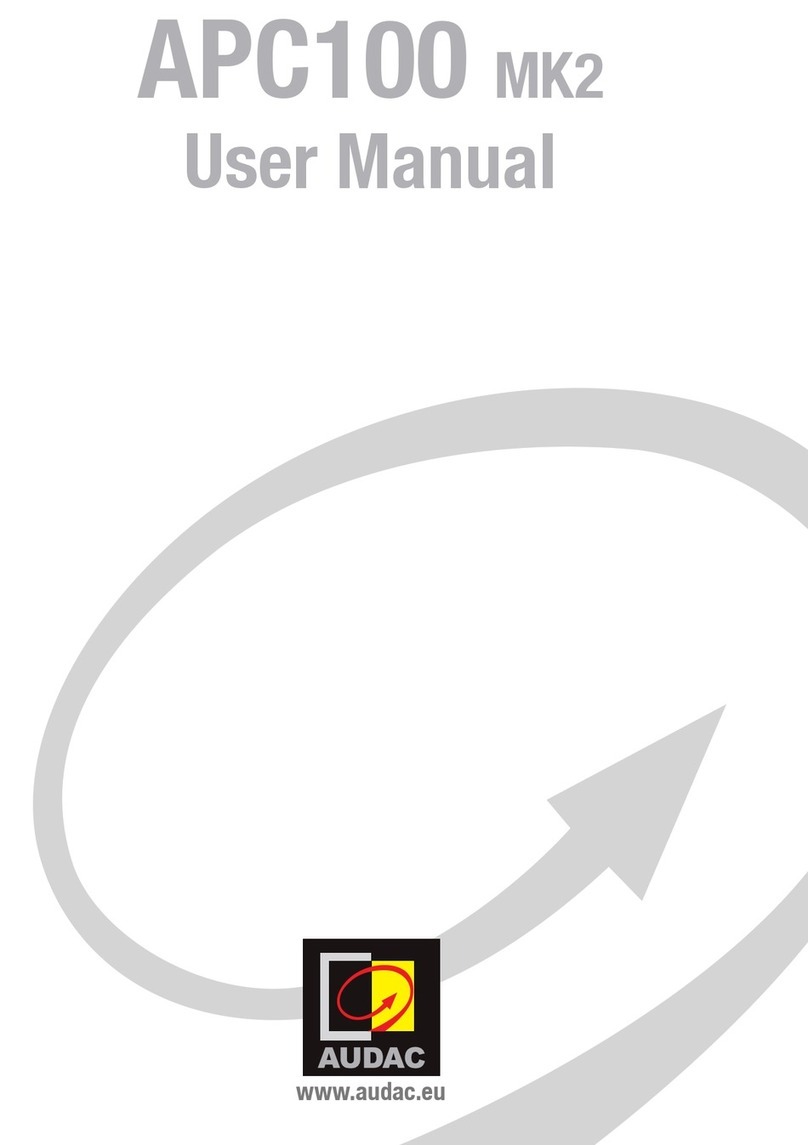 AUDAC APC100 MK2 User manual
