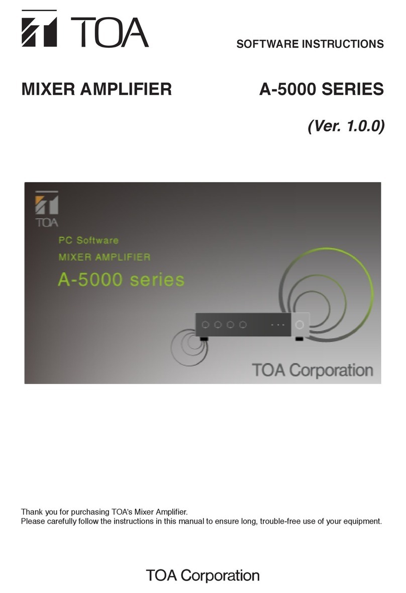 Toa A-5000 Series Mounting instructions