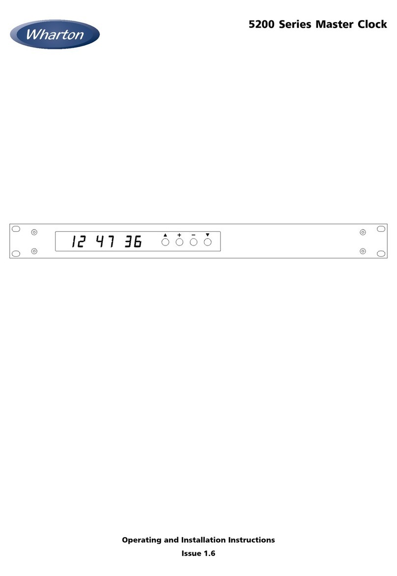 WHARTON 5200 Series Operating and installation instructions
