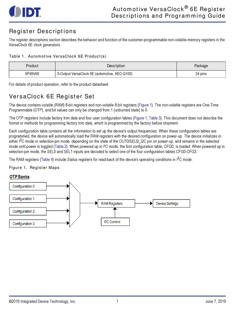 IDT VersaClock 6E Register Descriptions and Programming Guide