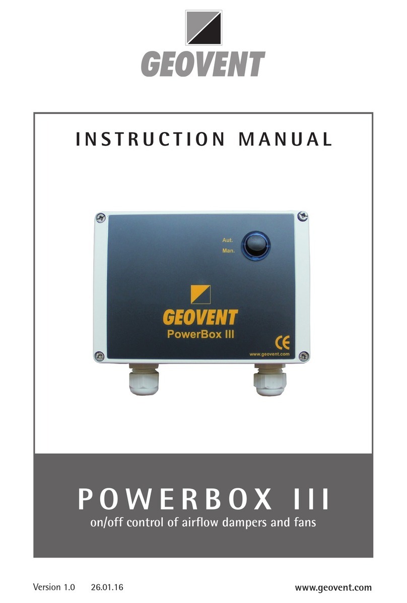 Geovent Power Box III instruction manual