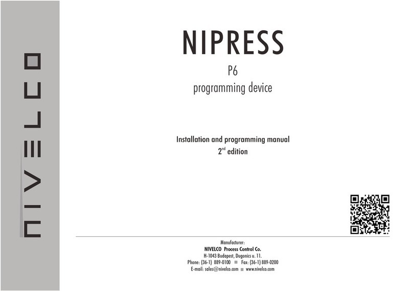 NIVELCO NIPRESS P6 Installation and programming manual