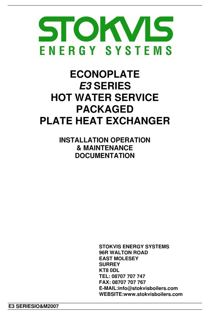 STOKVIS ENERGY SYSTEMS ECONOPLATE E3 Series Installation, operation & maintenance documentation
