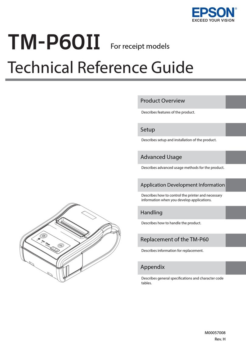 Epson TM-P60II Use and care manual