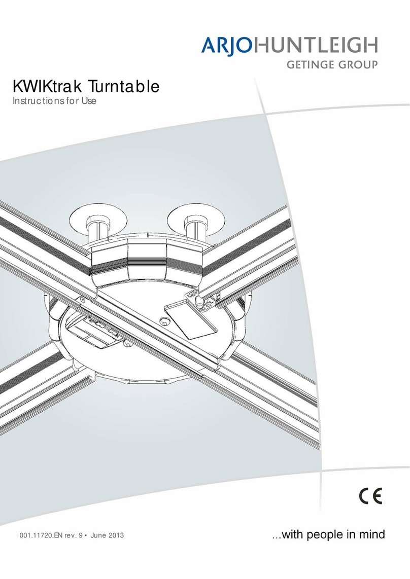 ARJO HUNTLEIGH KWIKtrak Turntable Series User manual