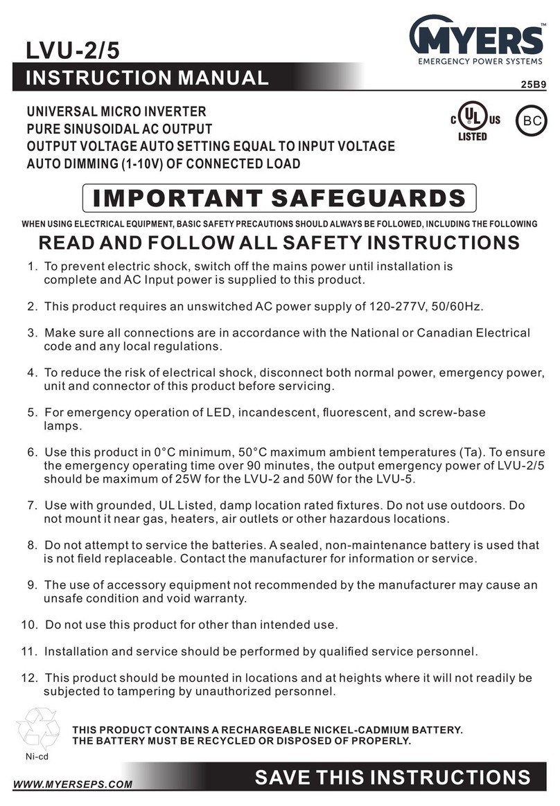 MYERS LVU-2 instruction manual