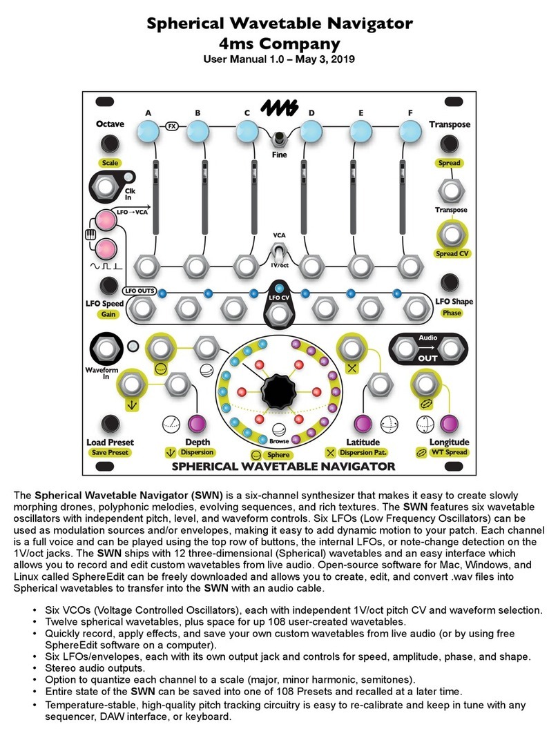 4ms Company Spherical Wavetable Navigator User manual