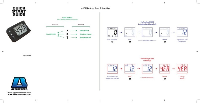 LB Altimeters ARES II quick start guide