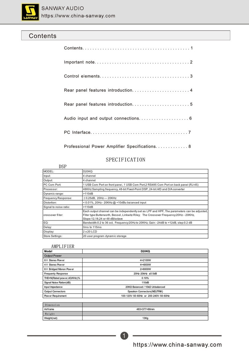Sanway Audio D20KQ user manual