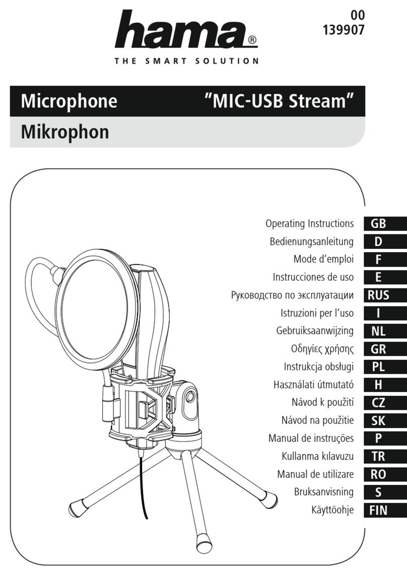 Hama MIC-USB Stream User manual Hama MIC-USB Stream User manual