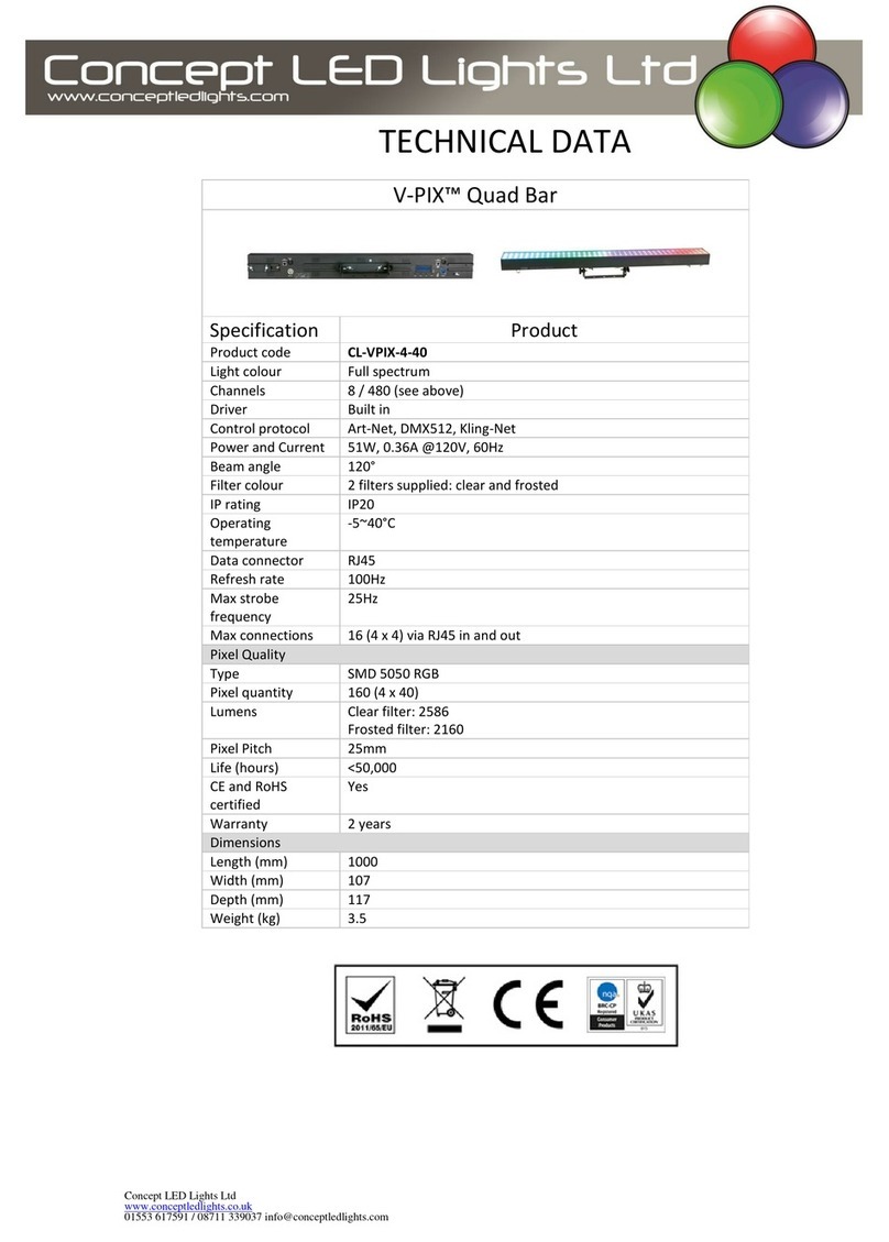 Concept LED Lights V-PIX Quad Bar user manual