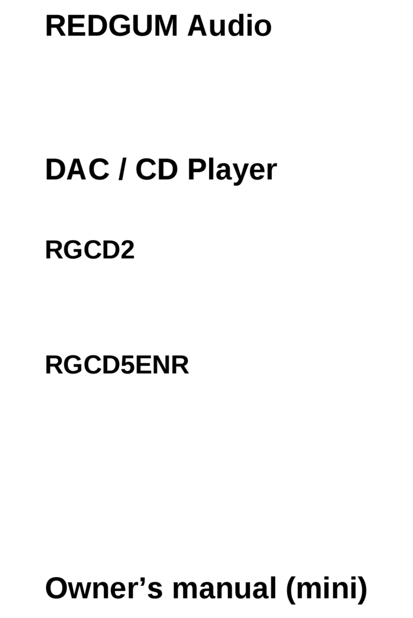 REDGUM Audio RGCD2 Mini Owner's Manual