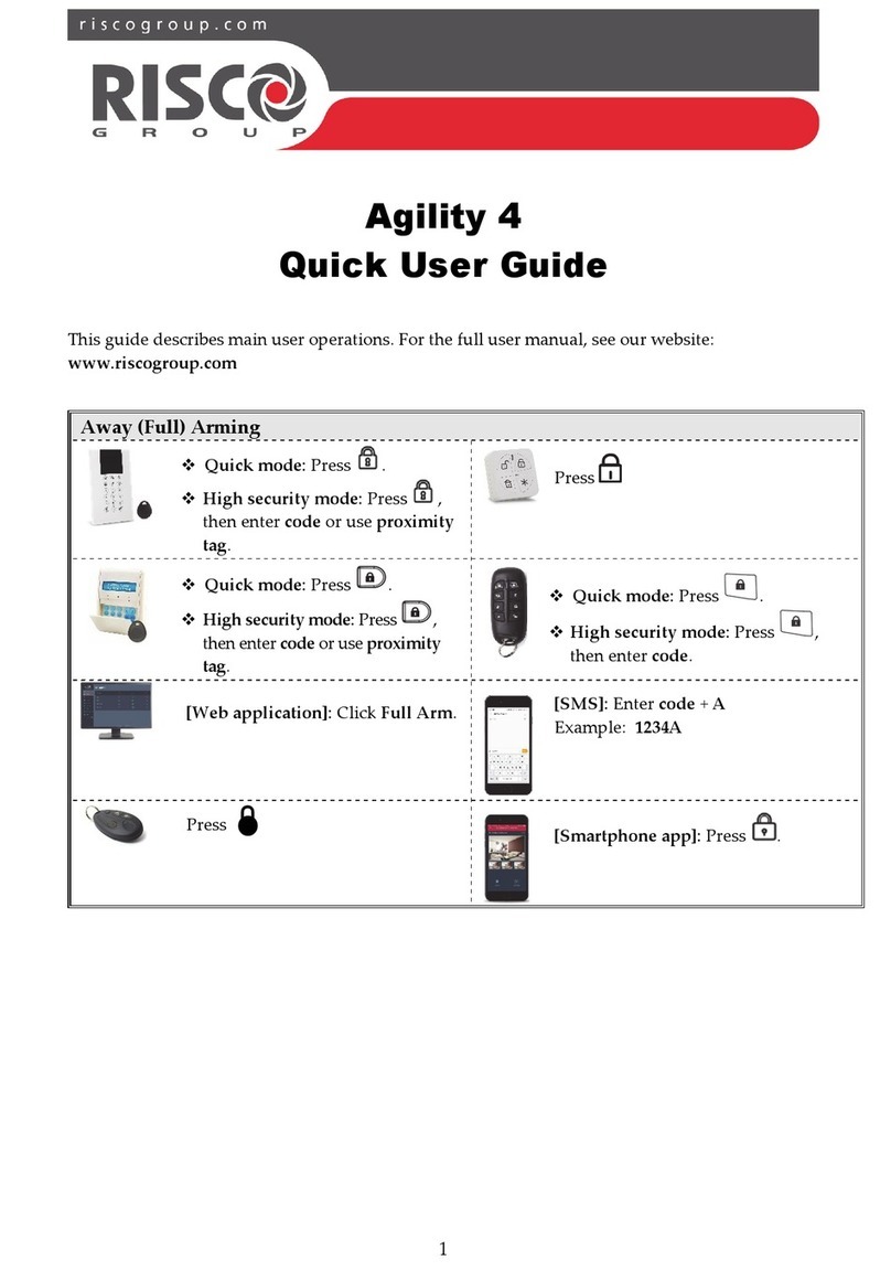 Risco Agility 4 Quick user guide