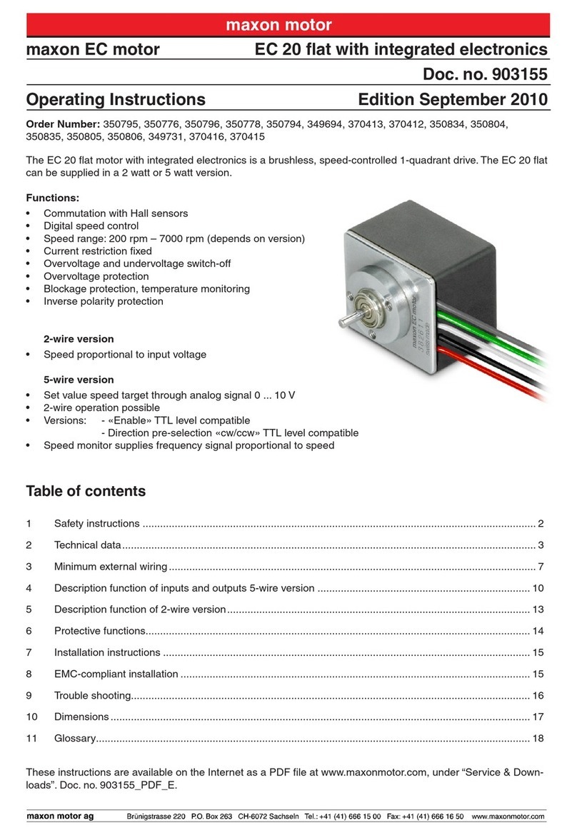 maxon motor EC 20 User manual