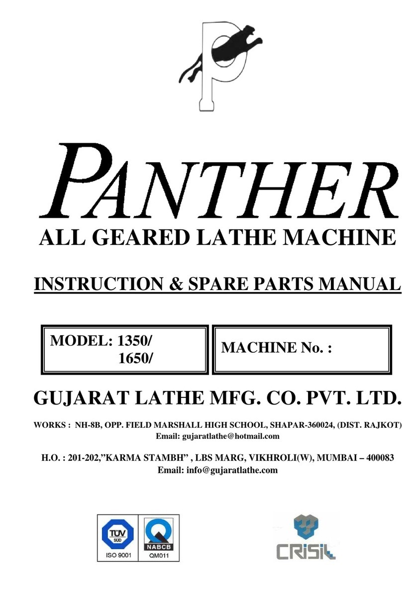 Panther 1650 Instructions/spare parts manual Panther 1650 Instructions/spare parts manual