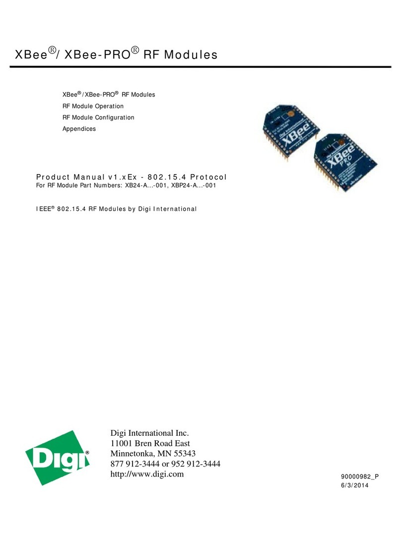 Digi XBee product manual Digi XBee product manual