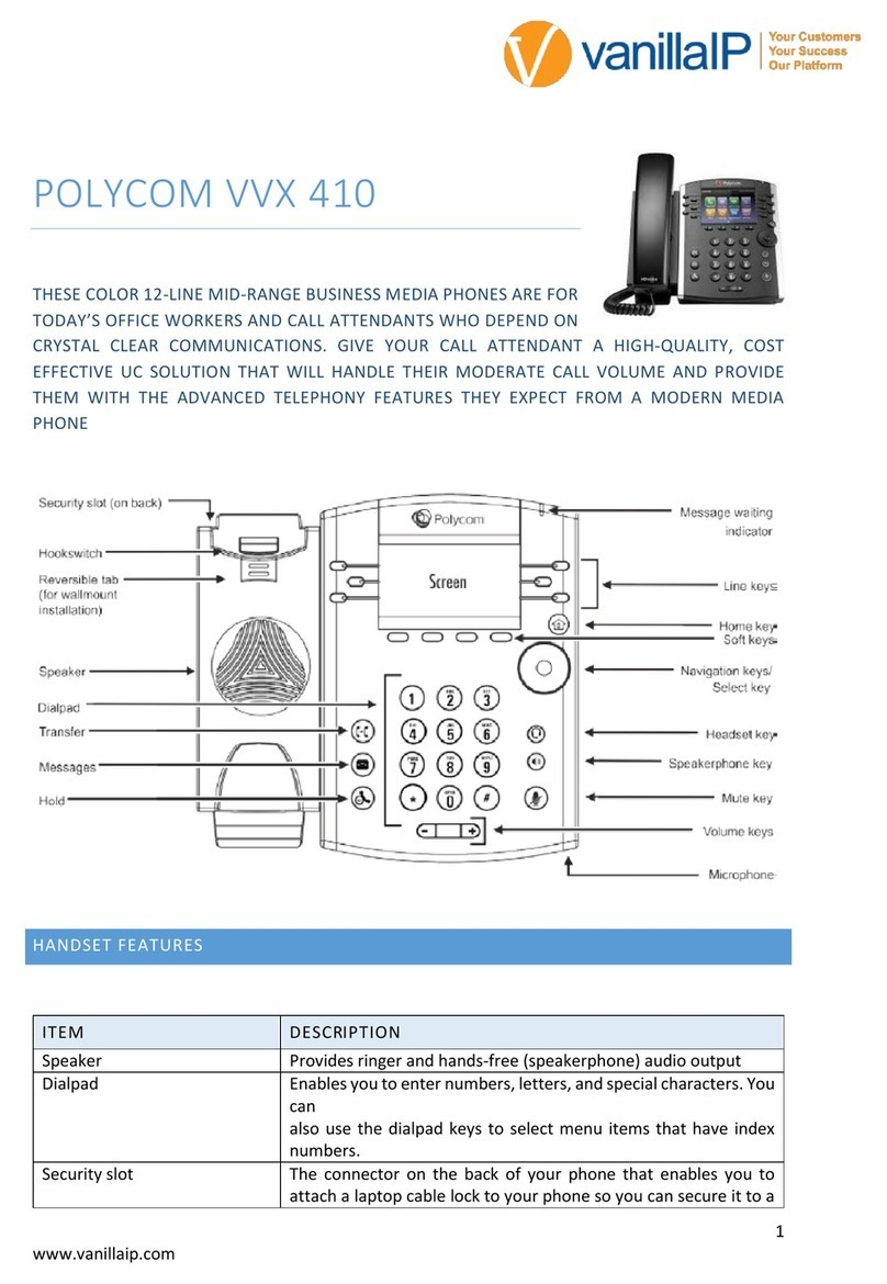 Polycom VVX410 User manual