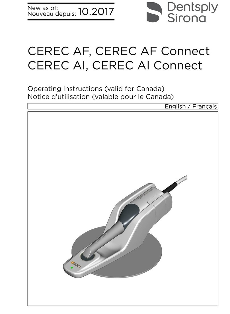 Dentsply Sirona CEREC AF Connect operating instructions Dentsply Sirona CEREC AF Connect operating instructions