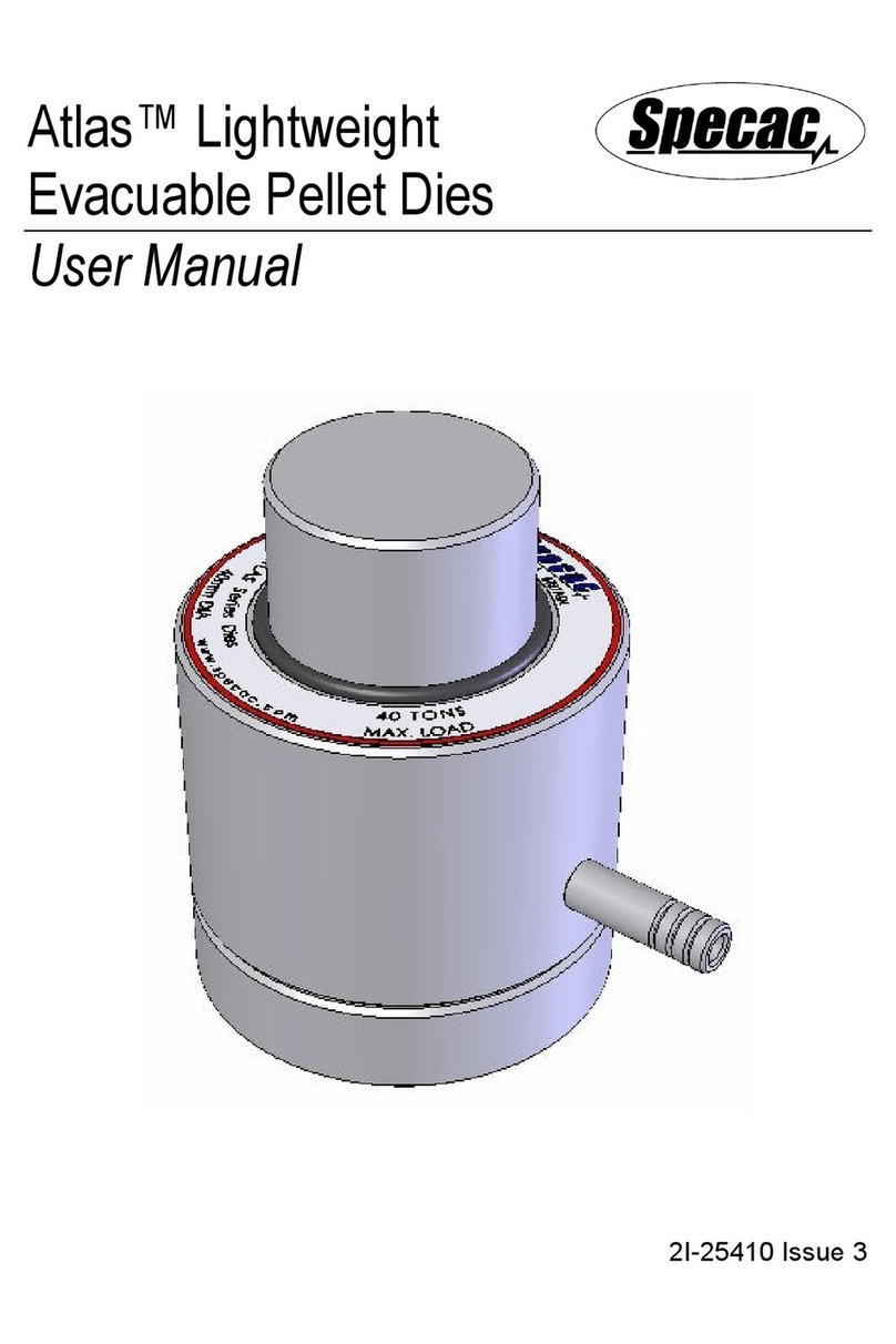 Specac Atlas Lightweight Evacuable Pellet Die user manual