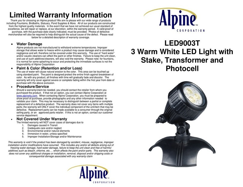 Alpine LED9003T user manual