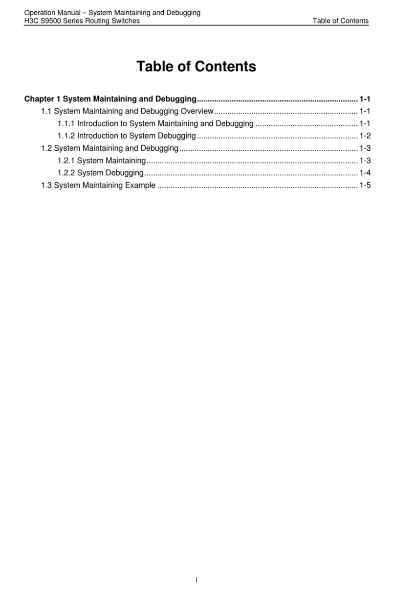 H3C S9500 Series Operation manual H3C S9500 Series Operation manual