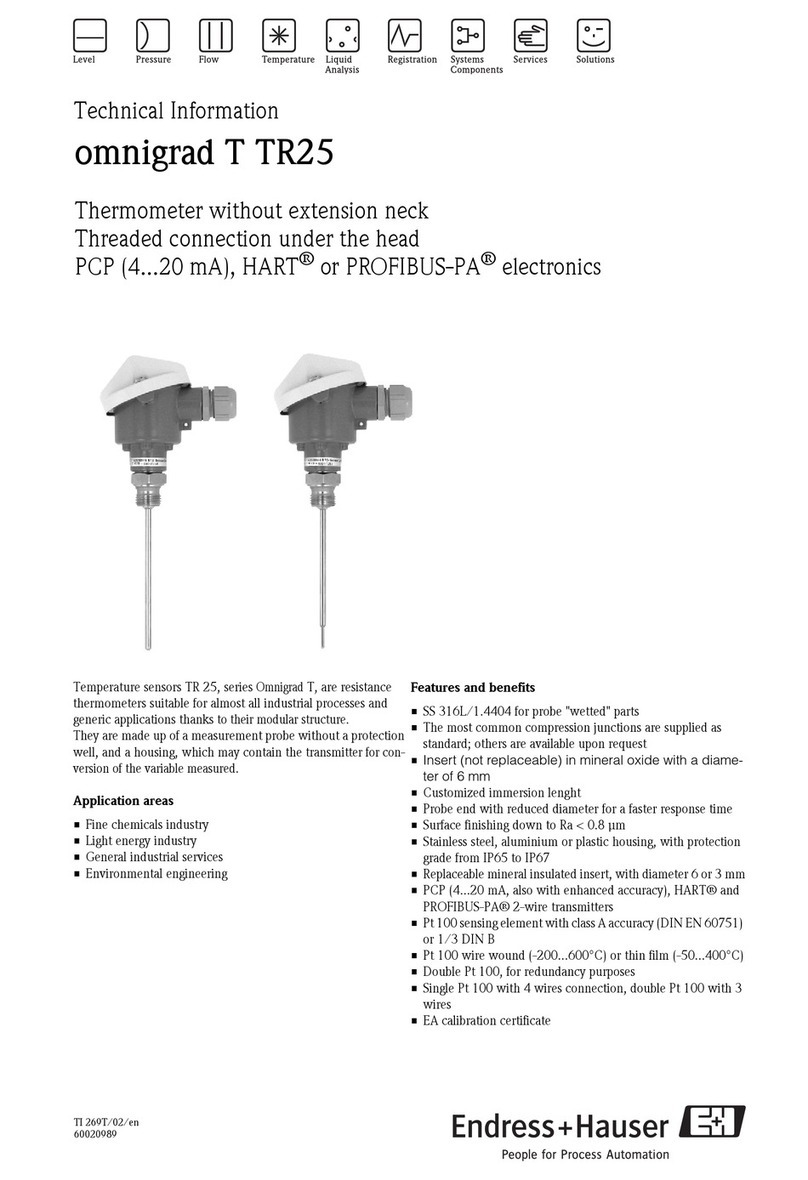 Endress+Hauser Omnigrad T TR25 Manual