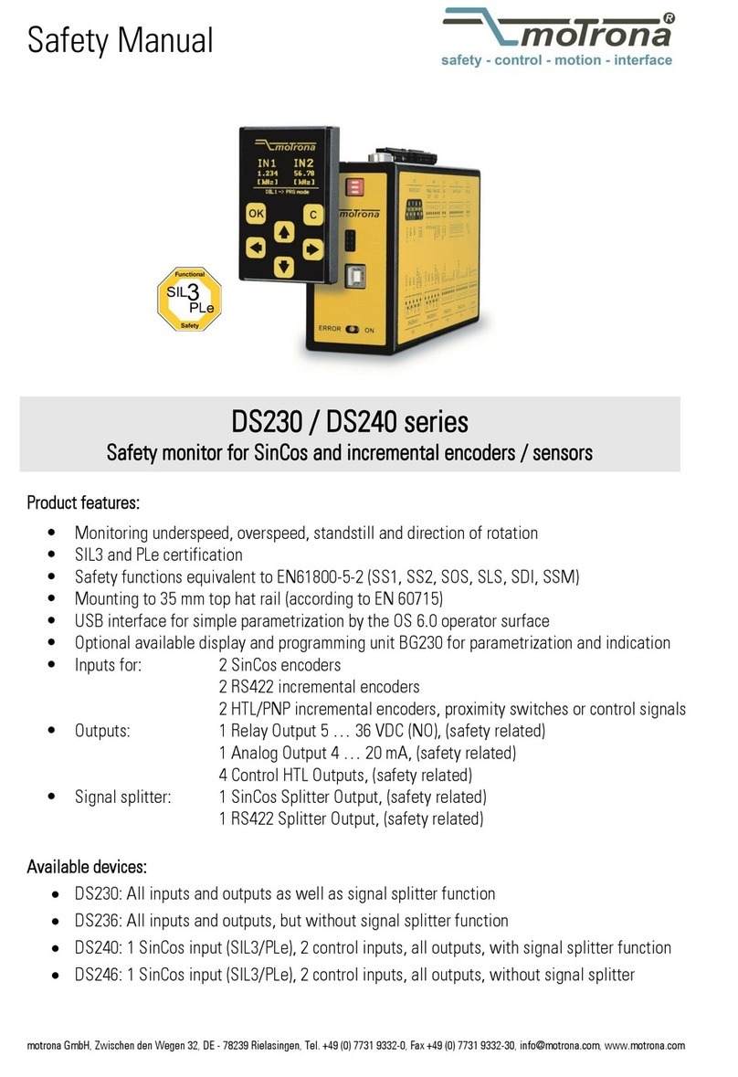 Motrona DS230 Series Safety manual
