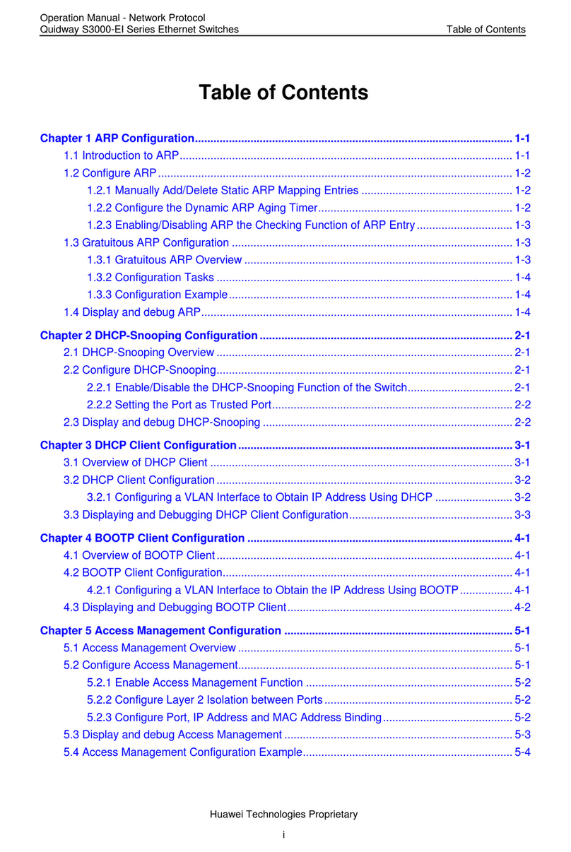 Huawei Quidway S3000-EI Series Operation manual