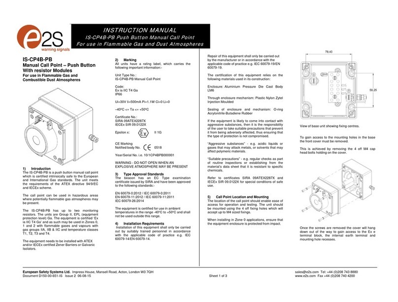 E2S IS-CP4B-PB User manual