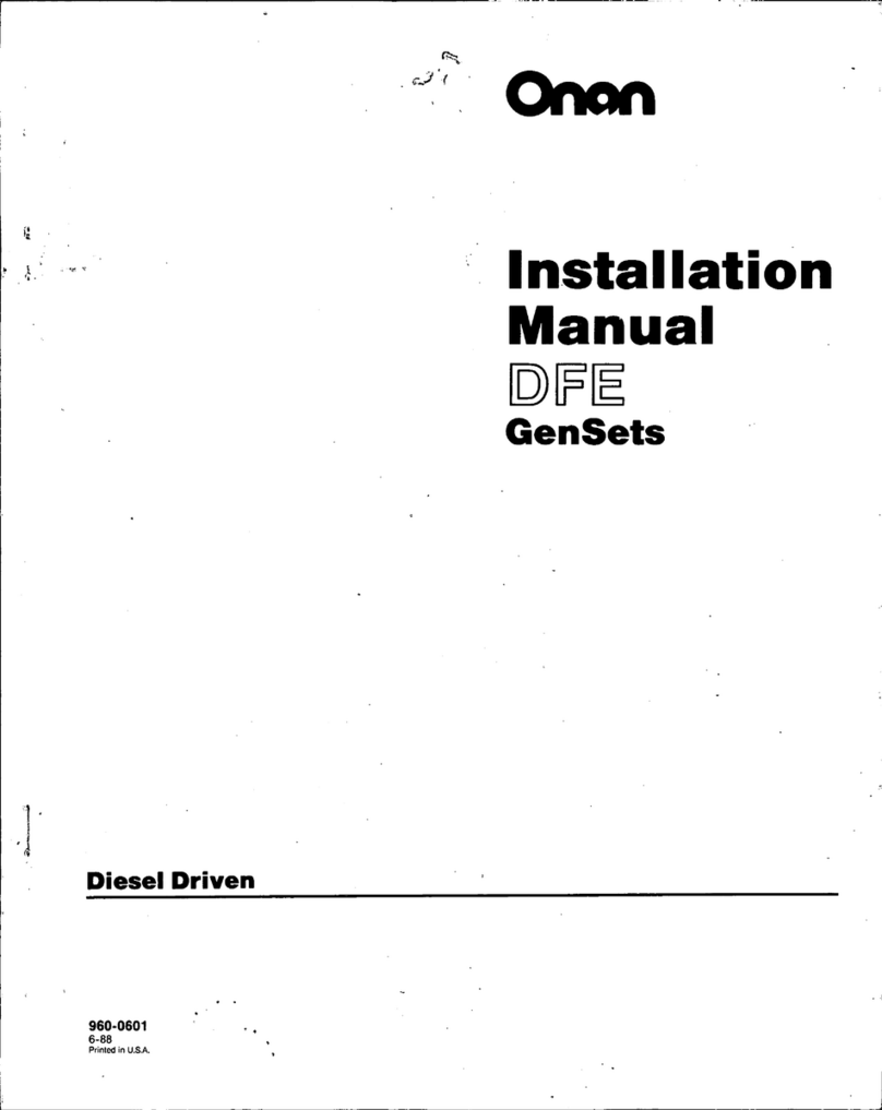 Onan DFE Series User manual