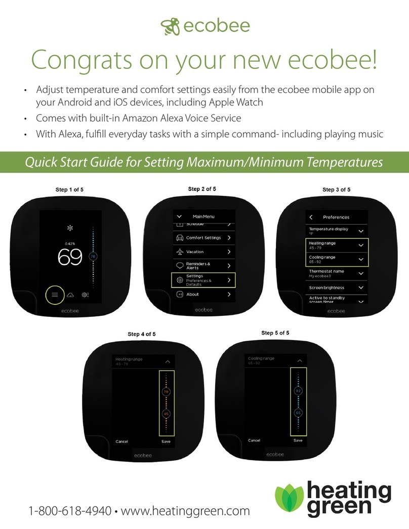 Heating Green Ecobee quick start guide