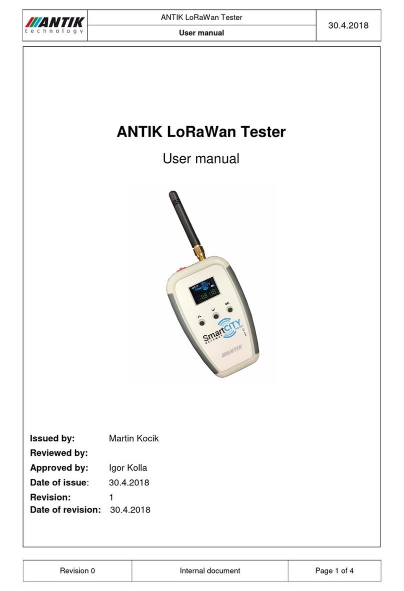 Antik LoRaWan Tester user manual